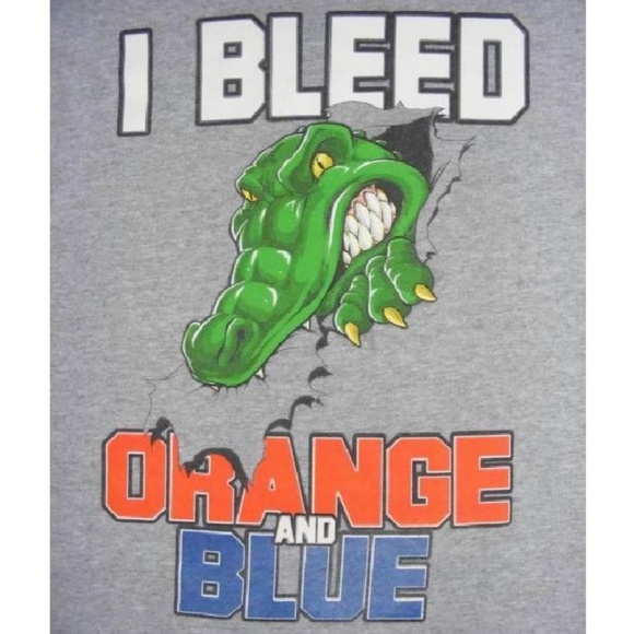UF GATORS T Shirt M Florida I BLEED ORANGE & BLUE - Picture 2 of 7